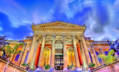 Teatro Massimo Vittorio Emanuele, İtalya opera binası içinde en büyük. Palermo, Sicilya