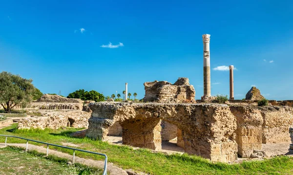 Ruïnes van de baden van Antoninus in Carthago, Tunesië. — Stockfoto