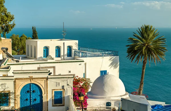 Hagyományos házak, Sidi Bou Said, Tunézia — Stock Fotó