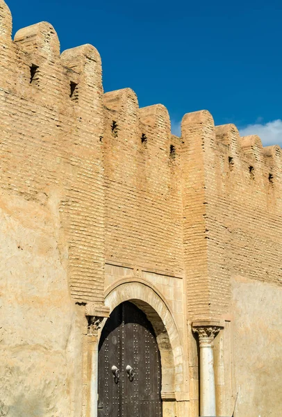 Średniowieczne mury medyny w Kairouan, Tunezja — Zdjęcie stockowe