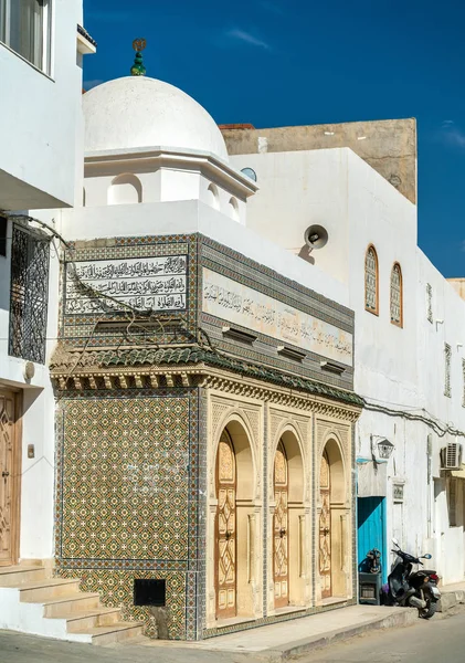 Casas tradicionales en Medina de Kairuán. Patrimonio de la Humanidad por la UNESCO en Túnez —  Fotos de Stock