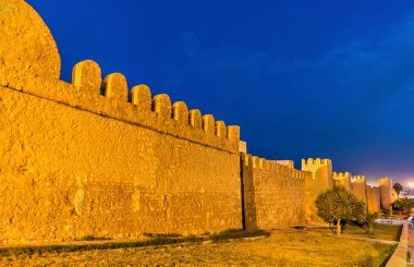 Savunma duvarları Sousse, Tunus Medina. UNESCO Dünya Miras Listesi