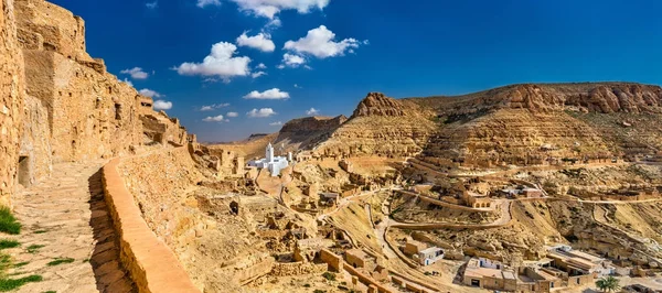 Chenini, Güney Tunus müstahkem bir Berber köyde Panoraması