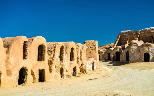 Ksar Hallouf, un villaggio fortificato nel governatorato di Medenine, Tunisia meridionale — Foto Stock