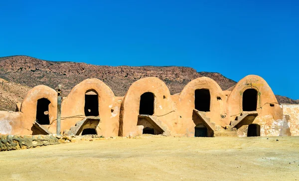 Ksar Hallouf, un villaggio fortificato nel governatorato di Medenine, Tunisia meridionale — Foto Stock