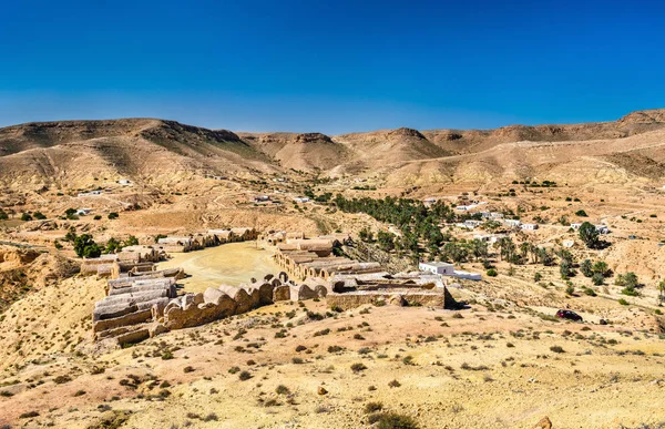 Ksar Hallouf, ένα οχυρωμένο χωριό η Μαντανίγιν, νότια Τυνησία — Φωτογραφία Αρχείου