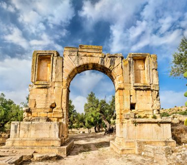 İmparator Thugga Severus Alexander ark. UNESCO mirası Tunus