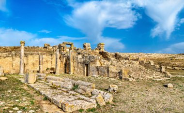 Thugga, antik bir Roma kenti Tunus görünümünü