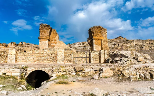 Ain Doura Thermes på Dougga, en antik romersk stad i Tunisien — Stockfoto