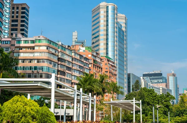 Edificios en el distrito de Kowloon de Hong Kong, China — Foto de Stock