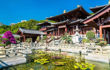 Chi Lin Nunnery, Hong Kong, Çin'de karmaşık bir büyük Budist tapınağı