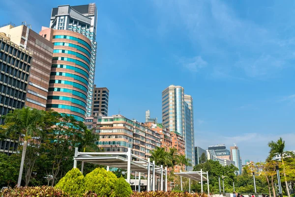 Byggnader i stadsdelen Kowloon i Hong Kong, Kina — Stockfoto