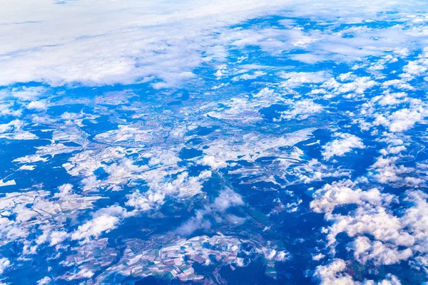 Flying above Swabian Alps in winter. Germany — Stock Photo, Image