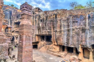 Kailasa Tapınağı, mağara 16 içinde Ellora karmaşık. UNESCO Dünya Mirası Maharashtra, Hindistan