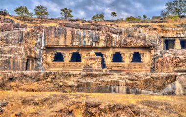 Rameshwar Tapınağı, 21 Ellora kompleksi, mağara. UNESCO Dünya Mirası Maharashtra, Hindistan