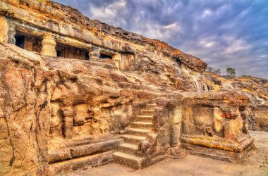 Rameshwar Tapınağı, 21 Ellora kompleksi, mağara. UNESCO Dünya Mirası Maharashtra, Hindistan
