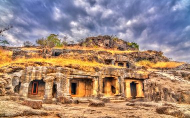 23 Ellora kompleksi, mağara. UNESCO Dünya Mirası Maharashtra, Hindistan