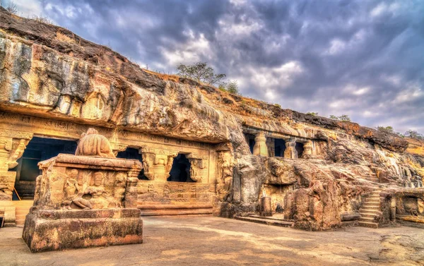 Ellora cuevas 20 y 21. Patrimonio de la Humanidad por la UNESCO en Maharashtra, India —  Fotos de Stock