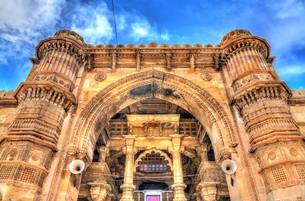 Mesquita Jama, a mais esplêndida mesquita de Ahmedabad - Gujarat, Índia — Fotografia de Stock