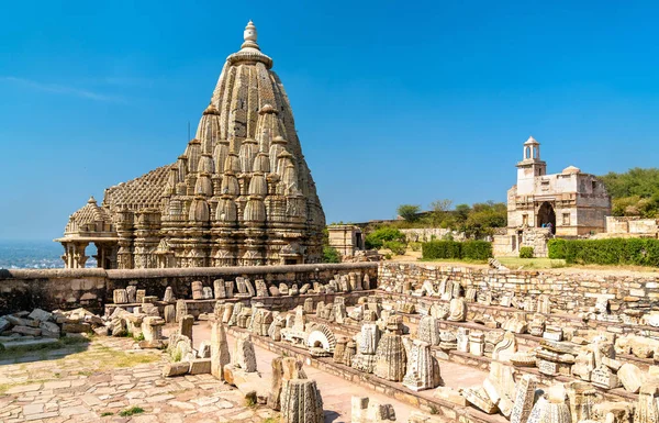 Templo Samadhisvara no Forte Chittorgarh. Património Mundial da UNESCO em Rajastão, Índia — Fotografia de Stock