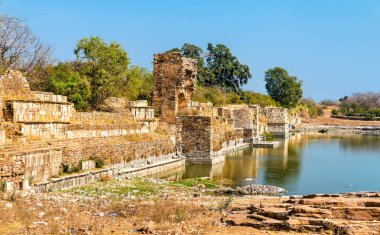 Chittor Fort Chittorgarh şehir Hindistan, eski kalıntılar