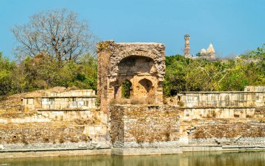 Chittor Fort Chittorgarh şehir Hindistan, eski kalıntılar