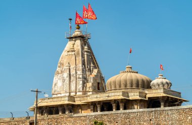 Hindu Tapınağı'nda Chittorgarh Fort. UNESCO Dünya Mirası Rajastan, Hindistan