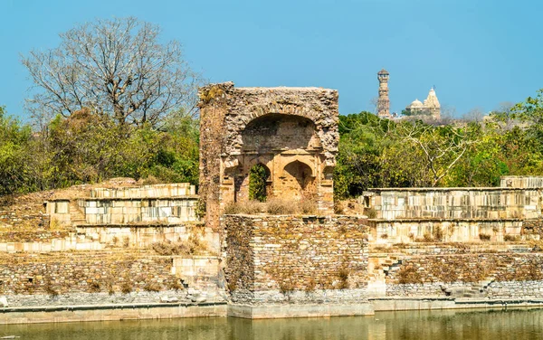 Chittorgarh インド都市でチットール フォートで古い遺跡 — ストック写真