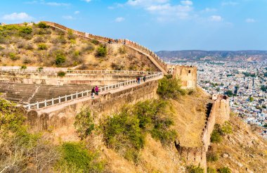 Jaipur - Rajasthan, Hindistan Nahagarh kalede duvarları