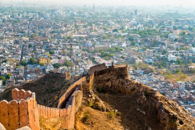 Jaipur Nahargarh Fort - Rajasthan, Hindistan dan görünümünü