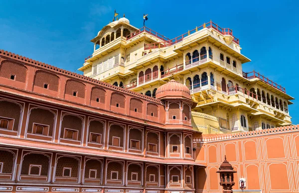 Chandra Mahal op het Complex van Jaipur stadspaleis - Rajasthan, India — Stockfoto