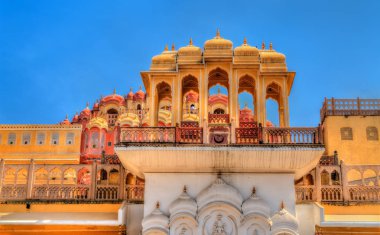 Hawa Mahal veya Palace rüzgarlar Jaipur, Hindistan
