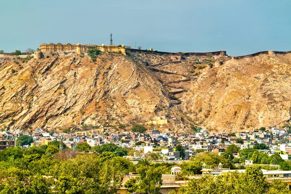 Zobacz Nahargarh Fort nad Jaipur, Indie — Zdjęcie stockowe