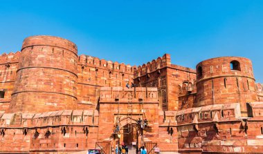 Agra Fort Amar Singh kapısı. UNESCO mirası Hindistan