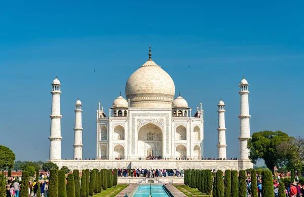 Taj Mahal, najsłynniejszy pomnik w Indiach. Agra - Uttar Pradesh — Zdjęcie stockowe