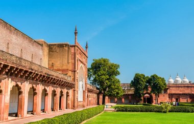 Agra Kale Savunma duvarları. UNESCO mirası Hindistan