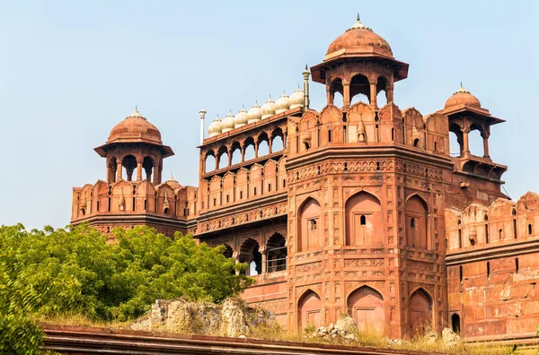 인도 델리에서 빨간 요새 델리 게이트 — 스톡 사진