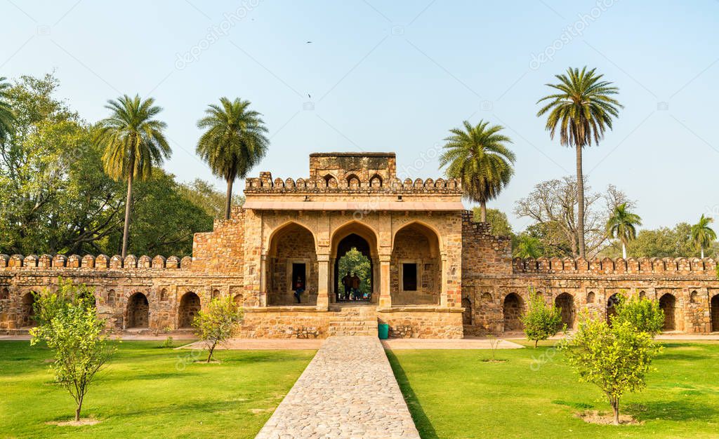 Entrance of Isa Khan Tomb in Delhi, India
