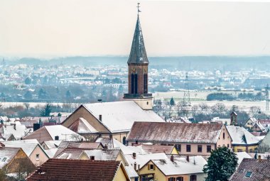Saint Matrin Church in Kintzheim, a village in Bas-Rhin - Alsace, France