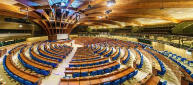 The Hemicycle of the Parliamentary Assembly of the Council of Europe, PACE. The CoE is an organisation whose aim is to uphold human rights, democracy and the rule of law in Europe clipart
