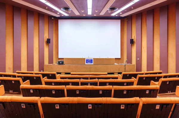 Rom i Europarådet, sete for Europarådet. Strasbourg, Frankrike – stockfoto
