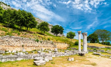 Yunanistan 'daki antik Filippi kentinin kalıntıları
