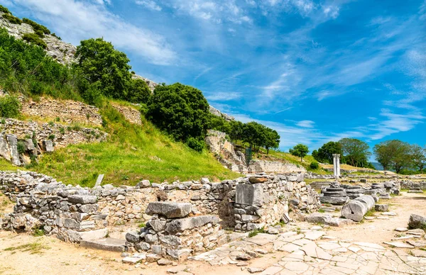 Zřícenina starověkého města Philippi v Řecku — Stock fotografie