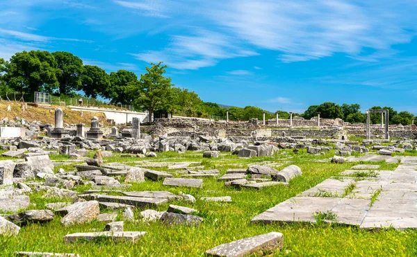 Ruines de l'ancienne ville de Philippi en Grèce — Photo