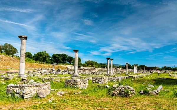 Ruinas de la antigua ciudad de Filipos en Grecia — Foto de Stock