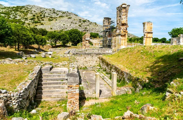 Ruinas de la antigua ciudad de Filipos en Grecia — Foto de Stock