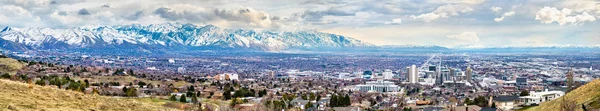 Panorama de Salt Lake City em Utah — Fotografia de Stock