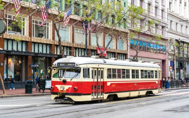 San Francisco, Kaliforniya 'da elektrikli tramvay miras.