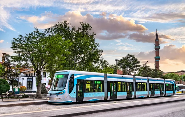 Городской трамвай в Конье — стоковое фото