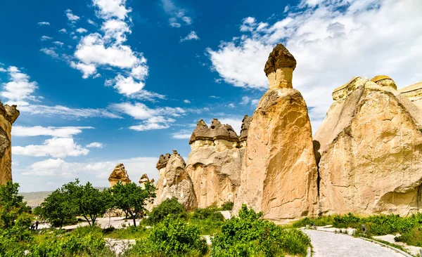 Fairy Chimenea formaciones rocosas en Capadocia, Turquía — Foto de Stock